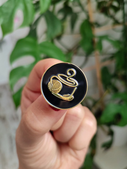 pin dziergana kawa