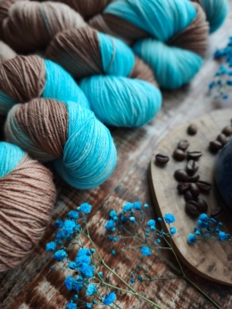 ręcznie barwione merino, juleczkownia